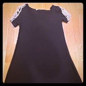 LBD with embroidered sleeves